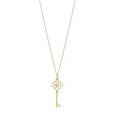 This is an authentic TIFFANY 18K Yellow Gold Knot Key Pendant Necklace. The necklace is crafted of 18 karat yellow gold and features a key motif pendant. Key Necklace Gold, Tiffany Key Necklace, Anna Paul, Tiffany Key, Tiffany Necklace, Key Pendant Necklace, Tiffany Jewelry, Key Necklace, Key Pendant