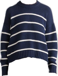 Comfortable Cotton Sweater For Spring, Comfortable Cotton Spring Sweater, Comfortable Cotton Everyday Sweater, Comfortable Everyday Cotton Sweater, Modern Cotton Sweater For Winter, Cotton Sweater With Relaxed Fit, Trendy Striped Cotton Sweater, Trendy Cream Cotton Sweater, Chic Everyday Cotton Sweater