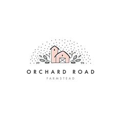 the logo for orchard road farmstead, which is located in an area that looks like it