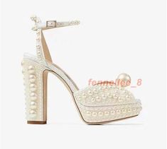 Women Elegant Peep Toe Pearls Buckle Strap Sandals Bride Wedding High Heel Shoes Condition: 100% Brand new & High quality Women's Shoes Size: 4.5-9.5 Material:Synthetic Color: white Women Shoes Size US UK Euro 4.5 2.5 35=22.5CM 5.5 3.5 36=23CM 6.5 4 37=23.5CM 7.5 5 38=24CM 8 6 39=25CM 9 6.5 40=25.5CM 9.5 7 41=26CM 10 7.5 42=26.5CM     About Feedback 1.      Feedback is VERY important to us. 2.      We work very hard to exceed your expectations. We make our living by offering a quality product at a  competitive price, all while offering the BEST customer experience in the  industry.  3.     If you are not satisfied with the item, please Contact Me before you leave me negative feedback, we will try our best to solve the problem to make you satisfied. Payment Method Payment is required within Wedding High Heels, White Shoes Women, Shoe Size Chart, Bride Wedding, Heel Shoes, Strap Sandals, High Heel Shoes, High Heel, Shoes Women Heels