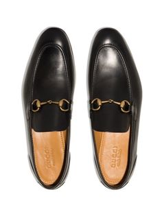 Gucci Jordaan Leather Loafers - Farfetch Gucci Jordaan, Leather Loafers, Loafers, Gucci, Leather, Black