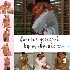 several images of different poses and body shapes for the female character in the video game forever rosepack by pyrukpunks