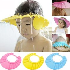 children's shower head with water coming from it and various pictures of the child