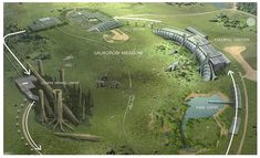 an artist's rendering of what the dinosaur park might look like