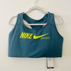 Brand New With Tags, Nike Swoosh Sports Bra, Medium Support, Removable Padding, Has On The Band A Soft Material So It Doesn’t Restrained You Or Leave You A Mark. Top Seller On Nike, Very Conformable. Size: 2x Color: Greenish / Fluorescent Green Working. Ask Any Questions You May Have. I Ship Daily, Except Weekends. Weekend Sales Ship Monday. Green Sporty Activewear For Sports, Green Sporty Activewear For Sports Events, Sporty Green Activewear For Sports Events, Green Sportswear Sports Bra, Green Sports Bra For Sports, Nike Sportswear For Sports Events, Nike Athletic Fit Activewear For Sports Events, Blue Logo Print Activewear For Sports, Green Moisture-wicking Sports Bra For Sports