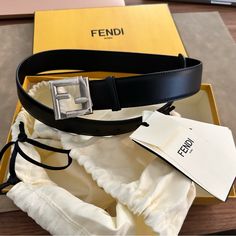 Nwt Fendi Belt 75/30 Fendi Accessories, Belt Women, Fendi Belt, Black Silver, Belts, Cool Stuff, Fendi, Women Accessories, Fast Delivery