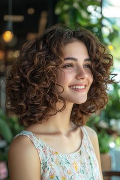 #CurlyHair #HairStyle #CurlyHairStyle #WomenHairStyle #WomenCurlyHair #WomenCurlyHairStyle Light Brown Short Curly Hair, Shoulder Length Mixed Curly Hair, Cute Curly Hairstyle, Medium Curly Hairstyles, Short Curly Hairstyles For Women, Curly Hair Trends, Light Curls, Cute Curly Hairstyles, Medium Curly Hair Styles