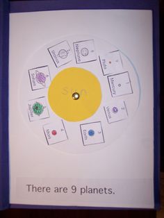 there are 9 planets in the solar system on this book page for kids to read