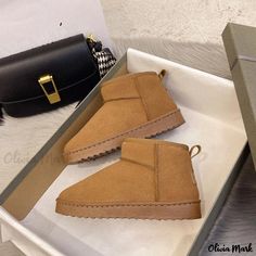 Olivia Mark - Snow Boots for Winter with Short Shaft, Thick Sole, and Inner Lining Brown Winter Boots, Timeless Boots, Shoes 2023, Winter Shorts, Warm Snow Boots, Celtic Knots, Mens Boots Fashion, Warm Shoes, Trending Boots