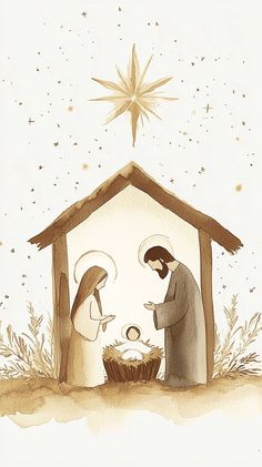 Adorn your home with these lovely Nativity art images this Christmas. Each painting beautifully portrays the birth of Jesus, creating a serene and holy Christmas scene. Perfect for lovers of biblical art, these pieces bring a touch of divine inspiration to your festive decor. Nativity Silhouette Painting, Jesus Birth Images, Nativity Scene Drawing, Painting Ideas For Christmas, Cute Christmas Images, Nativity Scene Painting, Home Made Christmas Decorations, Religious Christmas Decorations, Christian Art Ideas