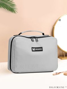 BagForLove - Premium Toiletry Bag with Ample Space & Personalization Option Product Description Color Grey Pattern Type Plain Material Polyester Composition 100% Polyester Details Pictures Similar Products h2 { text-align: center; } /* æ¢è¡ */ li{ white-space: normal; word-break: break-all; word-wrap: break-word; } .red-box { width: 100%; display: flex; flex-direction: row; flex-wrap: wrap; justify-content: center; } .red-box > div { width: 190px; height: 250px; margin: 10px; } .red-box > div > a > img { width: 190px; height: 250px; } .size-box { width: 100%; margin: auto; white-space: nowrap; } .table { border-collapse: collapse; border-spacing: 0; width: 100%; table-layout: fixed; } tr, td, th { border: 1px solid rgb(175, 173, 173); padding: 10px 0px; text-align: center; font-size: 14p Gray Pouch Bag With Zipper, Gray Zipper Pouch Bag, Portable Makeup Storage, Stylish Alphabets, Makeup Storage Bag, Alphabet Stickers, Travel Set, Word Wrap, Patch Design