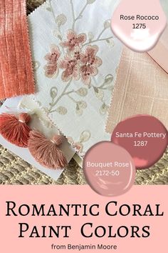 the color scheme for romantic coral paint colors