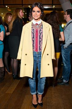 Work Street Style, Mira Duma, Caroline Daur, Emmanuelle Alt, Look Office, Miroslava Duma, Curvy Petite Fashion, Yellow Coat, Anna Dello Russo