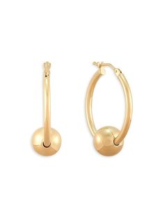 Exclusively At Saks Off Fifth. These Versatile Yellow Gold Earrings Are Designed Like Hoops With A Ball Detailing, Perfect To Pair With All Your Looks. 14k Yellow Gold Hinge Closure Made In Italy Size Drop, About 0.8" Click Here For A Guide To Jewelry & Watches. Center Core - Jewelry Trunk > Saks Off 5th. Saks Fifth Avenue. Gold Clip-on Hoop Earrings In Sterling Silver, Gold Sterling Silver Clip-on Hoop Earrings, Clip-on Round Hoop Earrings In Yellow Gold, Modern Clip-on Hoop Huggie Earrings, Luxury Clip-on 14k Gold Jewelry, Hoop Earrings In 14k Gold, Small Hoop Yellow Gold Clip-on Earrings, Tarnish Resistant Hoop Earrings Fine Jewelry, Yellow Gold Clip-on Hoop Earrings