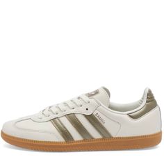 Brand New In Box! Adidas Og Sambas In Off White, Cyber And Wonder Gold Gold Adidas, Adidas Og, Adidas Samba Og, Gold Stripes, Adidas Samba, Winter Wear, Adidas Shoes, Adidas Women, Womens Shoes Sneakers