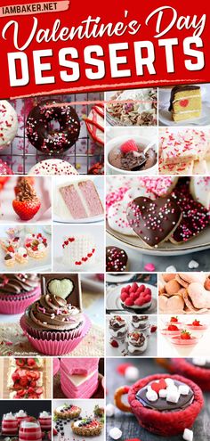 valentine's day desserts collage