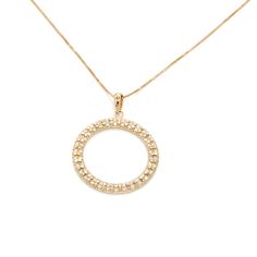 You're going to love this circle pendant!! Crafted from 14K Gold, the removable pendant has diamond accents throughout to give you the glitter and sparkle you've been looking for! DETAILS 14K Gold Open Circle Removable Pendant Available in your choice of finishes: White Gold or Yellow Gold Pendant measurements: 1-1/4"L x 15/16"W Diamond Clarity: SI2 Diamond Color: F Diamond Accents (approximately 0.50 ttcw) 18" Co-ordinating 14K Gold Chain Easy lobster-closure clasp Circle measures approximately White Gold Pendant Necklace, Necklace Shop, Gold Circle, Yellow Gold Pendants, Gold Collection, Diamond Pendant Necklace, Diamond Color, Circle Pendant, Diamond Clarity