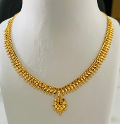 Kerala Gold Necklace Designs, Gold Necklace Designs In 20gms, Small Gold Necklace Indian Jewellery Designs, Simple Jewellery Design Indian, Gold Sets Jewelry, Neklesh Gold Jewelry Simple, Gold Jewelry Simple Necklace Indian, 20 Gms Gold Necklace Indian