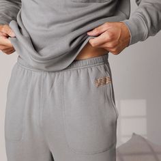 We took your favorite sweatpants and infused them with silk (the modern day turning water into wine). An innovative blend of breathable cotton and Washable Silk, the Silksweats™ Reversible Jogger come in a mid-rise, oversized fit – striking the balance of true comfort and effortless style. An interior of luxuriously cozy sherpa back, they’re 100% reversible for a two-in-one look. Elastic detailing at ankles for a put-together aesthetic, utilize the fully functional side seam pockets for everyday Gray Activewear With Ribbed Cuffs For Loungewear, Sportswear Sweats With Elastic Waistband For Lounging, Gray Activewear For Loungewear, Comfortable Sweats With Elastic Cuffs For Loungewear, Comfortable Gray Sweats For Loungewear, Cotton Sweats With Side Pockets For Lounging, Gray Sportswear Sweats For Loungewear, Gray Sweats For Loungewear Sportswear, Organic Cotton Sweats With Ribbed Cuffs For Loungewear