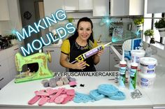 a woman is making moulds in her kitchen with the words, how to make moulds