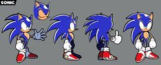 sonic the hedge character poses for animation