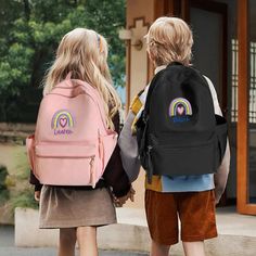 Elevate your back-to-school gifting with our Custom Embroidered Rainbow Backpack. This luxurious backpack features a vibrant, rainbow design and can be personalized with your child's name, making it a unique and cherished accessory for any student. Crafted from high-quality polyester and nylon, this premium backpack is designed to endure the daily demands of school life while adding a touch of elegance. Its customizable design not only stands out but also ensures that each student carries a bag as special as they are. Material: Premium Polyester & Nylon Size: 10.24in x 12.6in x 5.1in / 26cm x 32cm x 13cm Thank you for choosing TGlow Goods. We are dedicated to offering exceptional products that blend luxury with practicality. Luxurious Backpack, Rainbow Backpack, Embroidered Rainbow, Rainbow Design, Back To School Gifts, School Life, School Gifts, School Bag, Office School