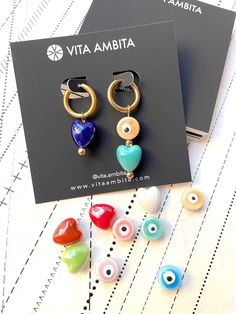 • stainless steel hoop • ceramic charms • you can customize your favorite combination adding the chosen colors at the notes box when checking out Tamagotchi Earrings, Mismatch Earrings, Ceramic Charms, Mismatched Earrings, Note Box, The Chosen, Fashion Earrings, Washer Necklace, Charms