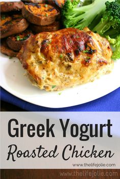 this greek yogurt roasted chicken recipe is delicious and easy to make with only three ingredients