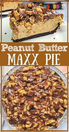 the peanut butter max pie is ready to be eaten