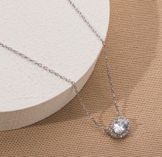 Dainty Oval Moissanite Cut Cable Chain Necklace,Thin Layering Necklace Women,Simple Halo Pendant,Solitaire Necklace,Engagement Gift For Her 🌟 Elevate your elegance with our Dainty Oval Moissanite Cut Cable Chain Necklace. 🌟 This exquisite piece is designed for the modern woman who values both simplicity and luxury in her jewelry collection. Featuring a stunning oval-cut moissanite in a delicate halo setting on a thin cable chain, this necklace is perfect for layering or wearing alone as a stat Engagement Gifts For Her, Solitaire Necklace, Cable Chain Necklace, Oval Moissanite, Halo Setting, Halo Pendant, Solitaire Necklaces, Wedding Jewellery Necklace, Necklace Women