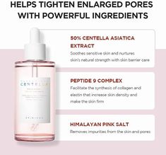 VOLUM: 100ml Struggle with enlarged pores? This serum will be your new best friend. Containing Pink Himalayan Salt enriched with clarifying minerals, pores are cleared of impurities. Our Peptide 9 Complex promotes skin elasticity to have your pores bouncing back to their normal size. KEY INGREDIENTS: Centella Asiatica Extract: Repairs the skin barrier. Pink Himalayan Salt: Minerals and salts effectively clears out build up in pores. HOW TO USE: Use after cleansing and toning. Use the dropper to Skin 1004, Massage Routine, Madagascar Centella, Body Shampoo, Combination Skin Type, Clear Complexion, Acne Spots, Enlarged Pores