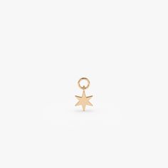 14k Solid Star Hoop Charm 14K Rose Gold Ferkos Fine Jewelry Hoop Charms, Gold Yellow, Solid Gold, Gold Color, Fine Jewelry, White Gold, Yellow Gold, Rose Gold, Stars