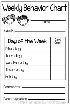 a printable worksheet for the week of the week