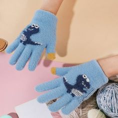 Knit Gloves Kid Toddler Infant Soft Fleece Cartoon Dinosaur Gloves Kids Baby Boys Girls Winter Warm Girls Mittens Winter 1 Pair of gloves Size: One Size.  Color: Multicolor.  Gender: unisex. Cartoon Gloves, Toddler Mittens, Baby Gloves, Soft Gloves, Knit Gloves, Baby Scarf