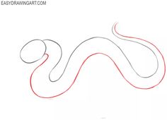 how to draw a snake with easy step by step instructions