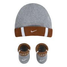 Keep your little one warm in this beanie and booties set from Nike. Click on this BABY ESSENTIALS & APPAREL GUIDE to find everything you need to keep your baby healthy and happy! Keep your little one warm in this beanie and booties set from Nike. Click on this BABY ESSENTIALS & APPAREL GUIDE to find everything you need to keep your baby healthy and happy! Fits most babies 0-6 months Set includes: beanie and booties Foldover cuffs for a custom fitFABRIC & CARE Machine wash Beanie: Cotton Booties: Cotton, Polyester, Elastane Imported Color: Heather Gray. Gender: female. Age Group: kids. Nike Fits, Clothes Guide, Gifts Homemade, Newborn Accessories, Baby Nike, Boy Stuff, Nike Swoosh Logo, Baby Nursery Furniture, Healthy And Happy