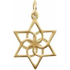 This beautiful Star of David pendant is available in Solid 14K Yellow Gold! Listed in our Sentiment Collection, this unique piece will make a beautiful gift to any friend or family member. Whether it be for a Birthday, Bar Mitzvah, Hanukkah, or another Holiday Gift, this item will be loved for many years to come! Pendant Dimensions: 16.5 x 14.75 mm Total Approximate Weight: 1.05 gram At Golden Chariot Innovative Jewelry, we strive to sell jewelry to everyone. Whether it be a general sale or a un Italian Horn Necklace, Jewish Star, Horn Pendant, Three Stone Diamond, Silver Crown, Star Of David, Bar Mitzvah