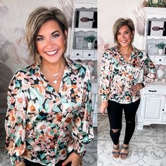 Nothing says spring like flowers in full bloom, and this blouse is your chance to blossom. With its relaxed fit, collared neckline, and smocked cuff long sleeves, this flowy top is as carefree as a sunny day. But the real star of the show is its... Bouquet Of Tulips, Rachel Clark, Real Star, Colorful Bouquet, Flowy Top, In Full Bloom, Flowy Tops, Sunny Day, Sunny Days