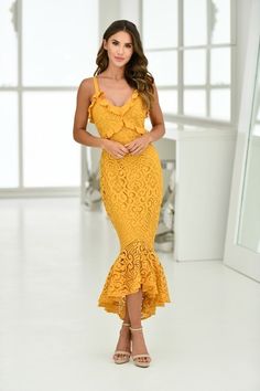 The Leanne Midi Dress - Mustard Midi length lace dress - Two Sister's the Label Lady Black Tie Sisters The Label, Mustard Dress, Bachelorette Party Dress, Champagne Dress, Rehearsal Dinner Dresses, Rehearsal Dress, Maxi Dress Wedding, Floor Length Gown, Two Sisters