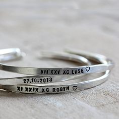 Personalized Silver Cuffs Brass, Silver or Gold Custom Bracelets Personalized Silver Bracelets, Bracelet With Name, Dazzling Jewelry, Gold And Silver Bracelets, Brass Cuff, Customized Jewelry, Jewelry Personalized, Gold Ring Stack, Personalized Bracelets