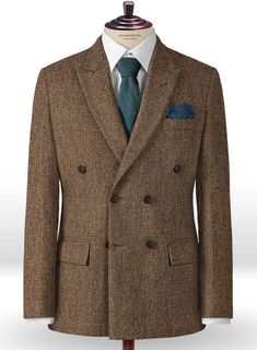 If you're trying to smarten your look or simply want to mix up your office outfit, you can try our Rust Herringbone Tweed jacket as it is extremely versatile. Crafted from wool, a piece of clothing that people originally saw as stereotypically old is now one of the most stylish items a man can own. Finish it with matching trousers, white shirt and tanned oxford shoes. 
 
 Look Includes  Rust Herringbone Tweed Fabric  Double Breasted Jacket Style  Peak Lapel  Real Horn Brown Buttons  Single Vent Herringbone Tweed Jacket, Tweed Jackets, Tweed Suit, Smart Casual Men, Khaki Pants Men, Houndstooth Jacket, Herringbone Tweed, Classy Men, British Outfits