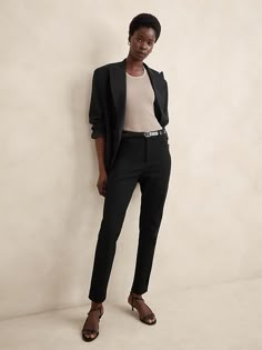 High-Rise Sloan Full-Length Pant | Banana Republic Factory Work Flow, Banana Republic Factory, Pants Womens, Banana Republic Pants, Slim Pants, Heather Black, Petite Size, Banana Republic, Full Length