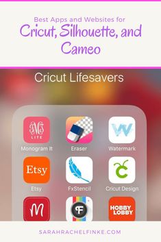 the best apps and website for cricut, silhouettes, and camera