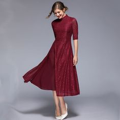 Mandarin Collar Button Lace Split Hem A-Line Mid-Calf Dress

















Shoulder

(cm)

Bust

(cm)

Waist

(cm)

Sleeve

(cm)

Length

(cm)





S

-

-

-

-

-





M

36

84

74

32

119





L

37

88

78

33

120





XL

38

92

82

34

121





XXL

39

96

86

35

122





XXXL

-

-

-

-

-





One Size

-

-

-

-

-







"Size mearsured by ourselves,

sometimes has some errors, but always within 3cm." Stretch Midi Dress With Buttons, Elegant Half Sleeve Maxi Dress For Fall, Fitted Dress With Buttons And Half Sleeves, Midi Prom Dress, Mid Calf Dresses, One Piece Dress, Split Hem, Mandarin Collar, Dress First