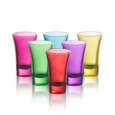 PRICES MAY VARY. Brighten Up Your Party - Revel in the joy of a special occasion or nightly gathering with these well-made, 2oz clear glass cups, perfect for serving your favorite beverages. Enhance any celebration with a set of 6 stylish and colorful shot glasses. Brighten Your Table - Cocktail glasses in bright colors can inject life into any gathering, allowing you to create a vibrant atmosphere. Enjoy cheerful glasses as you gather friends to celebrate life's special moments. Fun Décor - For Shots Glasses, Cool Shot Glasses, Clear Glass Cups, Funny Shot Glasses, Mouthwash Dispenser, Bachelor Party Decorations, Tequila Shots, Cordial Glasses, Shot Glass Set