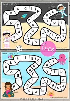 two puzzles with the words free and an octopus in space on them, one is for kids