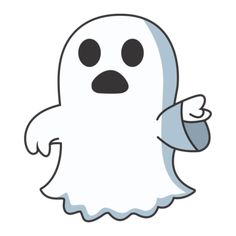 a cartoon ghost with its hands in the air