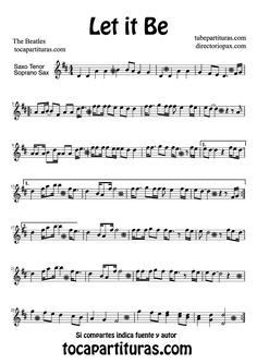 sheet music with the words let it be