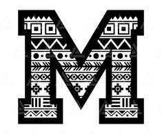 Aztec Alphabet, Aztec Svg, Odd Art, Creative Alphabet, Diy Screen Printing, Mini Ideas, Geometric Symbols, M Letter, Laser Ideas