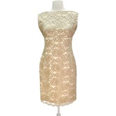 "This elegant dress is made for a cocktail event with its gold lace detailing and empire waistline. This flattering piece features a midi-length cut and bateau neckline. There is a lovely open-back detail as well as a zip with hook and eye closure. This piece is lined. Maker unknown. Small/ Medium-Size 6. Fabric content unknown. All measurements taken flat: 16\" Shoulder 18\" Bust 15\" Waist (empire) 19.5\" Hips 35\" Top to hem" Red Leather Mini Skirt, Gold Lace Dress, White Beaded Dress, Gold Lace Dresses, Nevada City, Empire Waistline, Cocktail Event, Bateau Neckline, Gold Lace